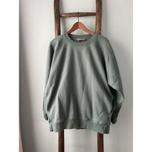 Tuff Athletics Sweatshirt Oversized Pullover Comfy Athleisure Green XL